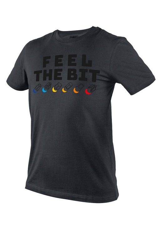 Férfi póló, Neo, mintás, pamut, Szürke, M