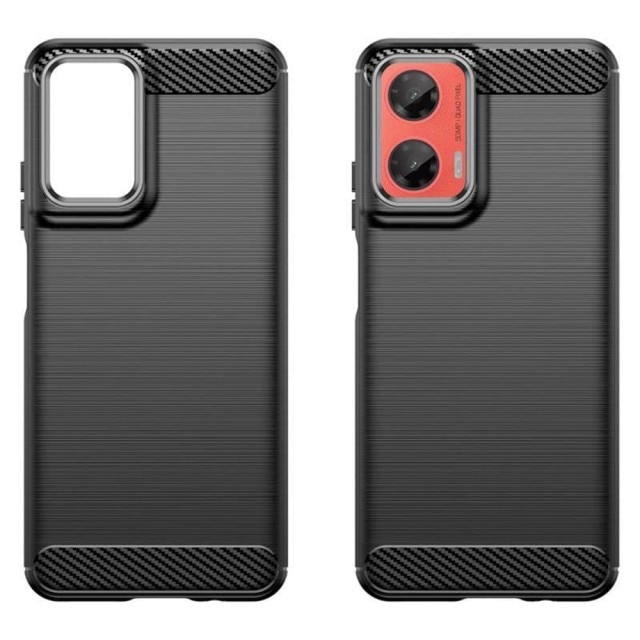 Husa Spate Upzz® Carbon Pro, Compatibila Cu Motorola Moto G06, Protectie Perfecta, Silicon, Negru