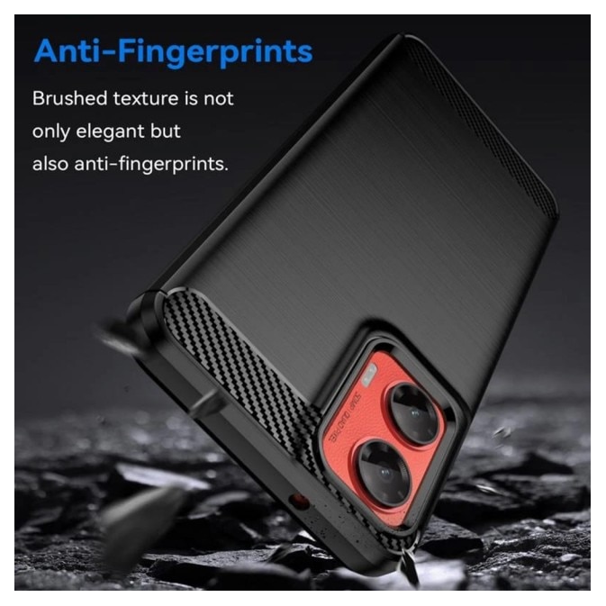 Husa Spate Upzz® Carbon Pro, Compatibila Cu Motorola Moto G06, Protectie Perfecta, Silicon, Negru