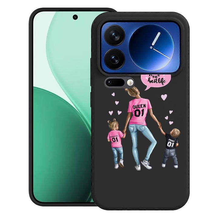 BestCase® Ultra Slim TPU tok Xiaomi 17 Pro Max készülékkel kompatibilis, Mom Life Boy And Girl design, 2100007 B 557