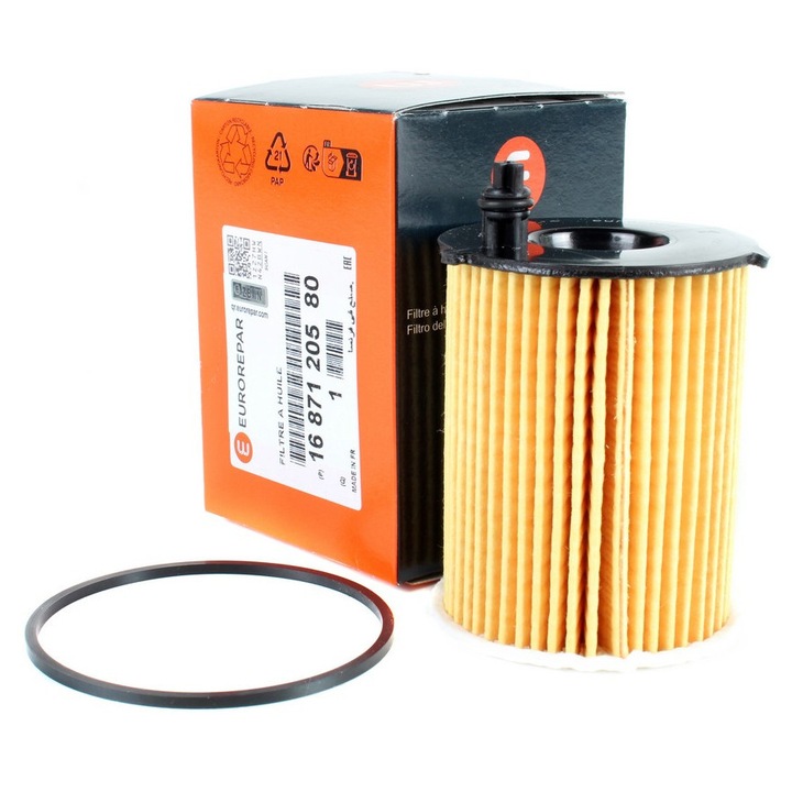 Filtru ulei EUROREPAR, 1687120580, compatibil cu Citroen, Peugeot, Fiat, 1.6 HDI, 1.4 HDI