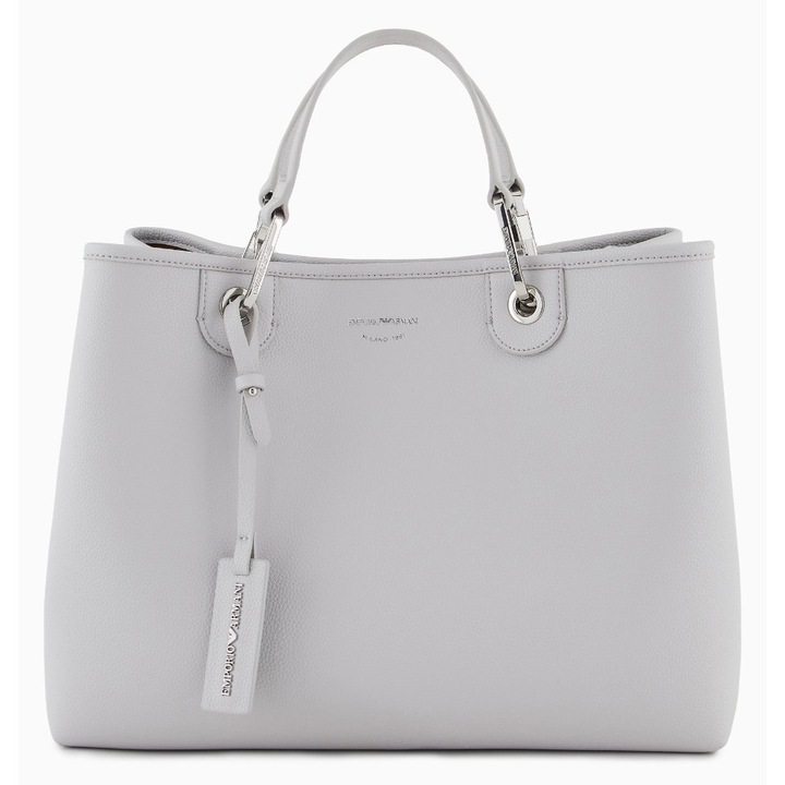 Geanta dama, Emporio Armani, shopper, gri