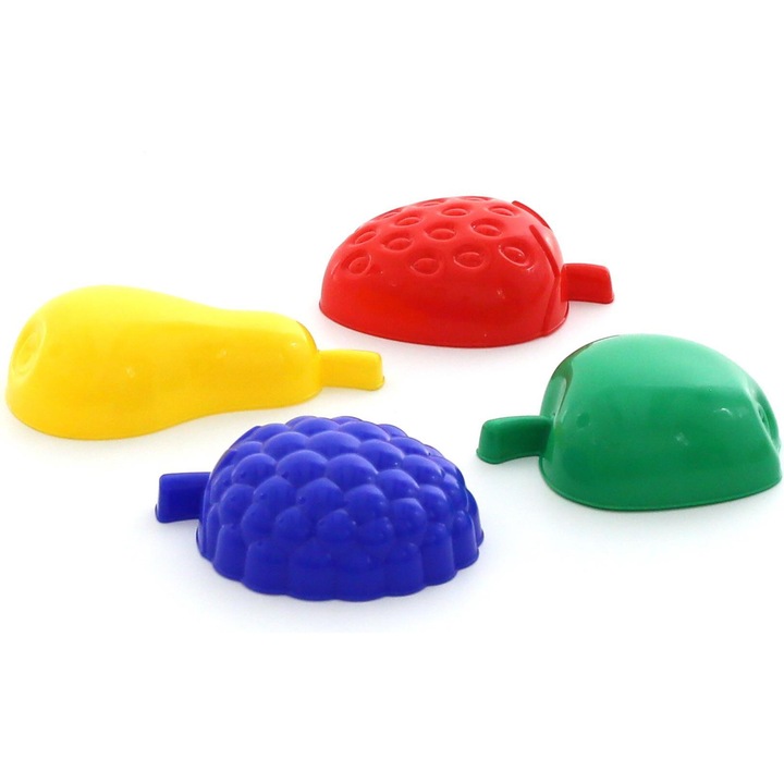Set de 4 forme de nisip Wader, fructe, multicolor