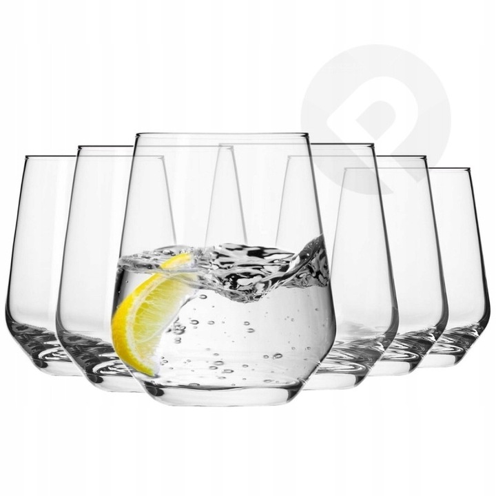 Set 6 pahare Florina pentru bauturi, 610 ml, sticla transparenta