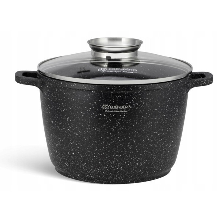 Gránit hatású kerámia lábas 24cm 6.2L fedővel, indukciós, gáz