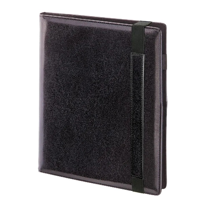 Agenda, poliuretan, negru, A4