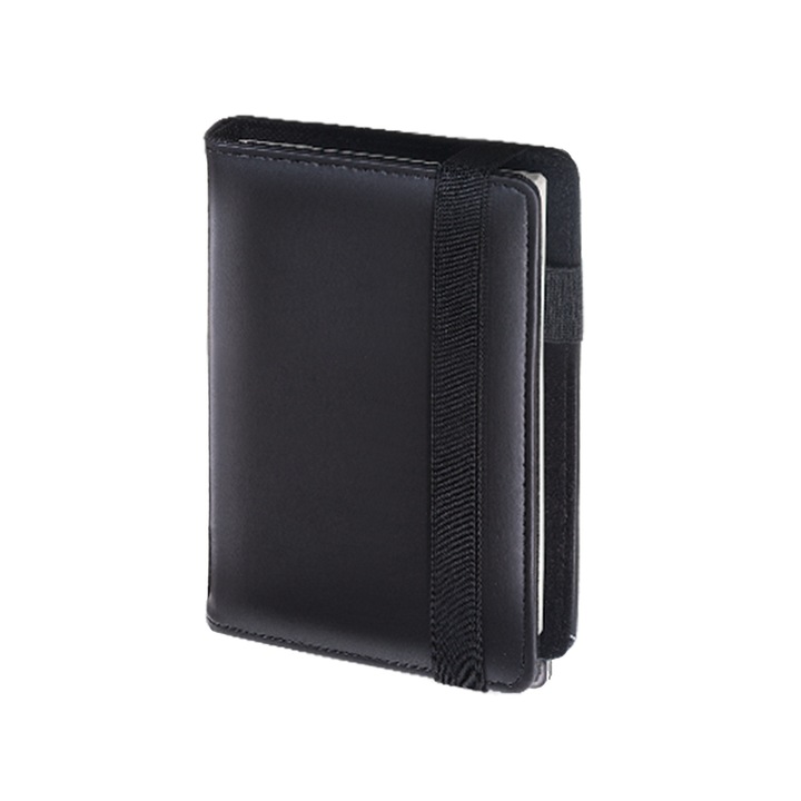 Agenda zilnica A6, 2026, grafit, cu inlocuire, set