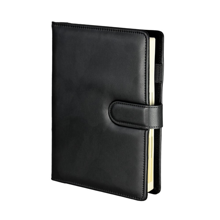 Agenda Premium Luka, Colectia Genua, Neagra, Dimensiune A4, Inlocuibile 2026