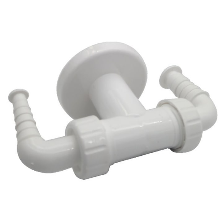 Priza dubla pentru conectarea masinii de spalat si a masinii de spalat vase, UN, cu supapa de retur, dimensiune FI32