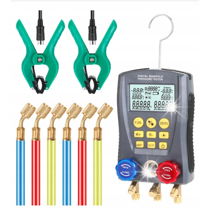 Manometru digital pentru testare presiune, set complet, 0-6000 Kpa, 1500g