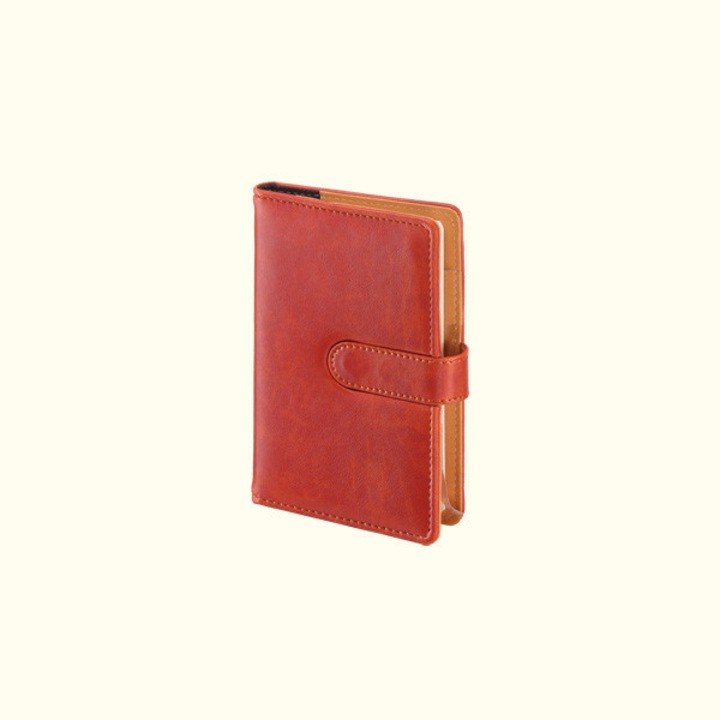 Notepad A6, 200 pagini, cu inlocuire, maro, set
