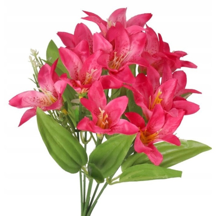 Flori Artificiale Lilia Decorative, 7 Ramuri, 30-31 cm