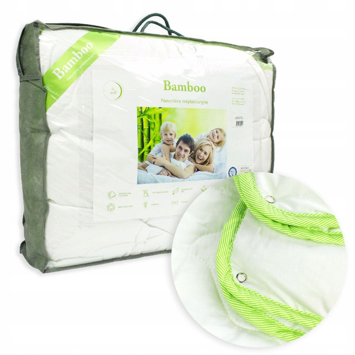 Patură Bambus Poldaun, 200x200cm, Set 2 paturi, Antialergică, 4 Sezoane