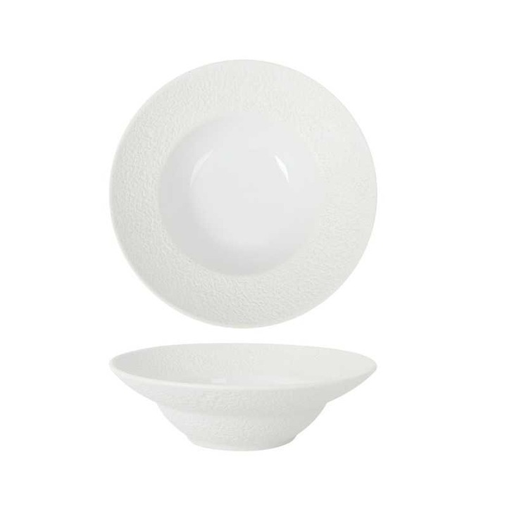 Farfurie paste adanca portelan alb Pura Sangre Cantabro 24 cm