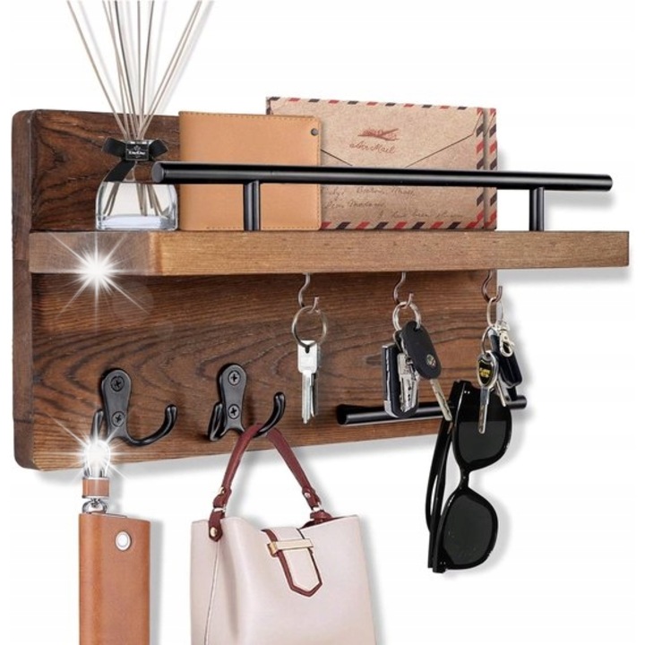 Fali rendszerező, BOTC, vintage design, fekete/barna