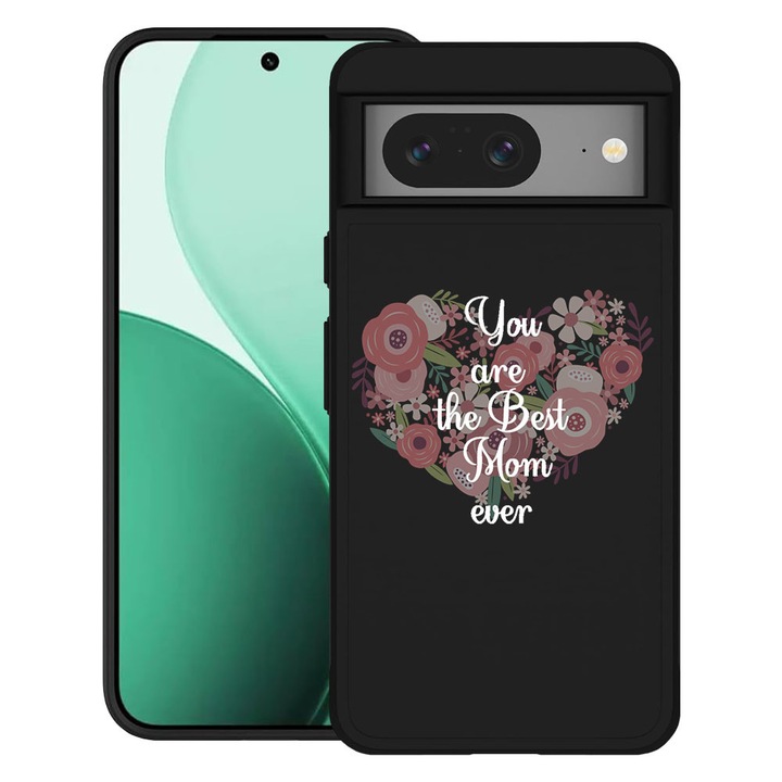 BestCase® Ultra Slim TPU tok Google Pixel 8-cal kompatibilis, Best Mom Ever dizájnnal, 2100008 B 30