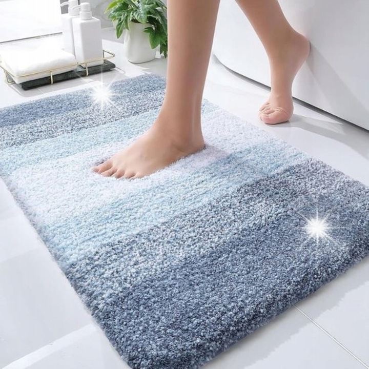 Fürdőszobaszőnyeg, BOTC, ultramikroszálas, csúszásgátló, 50x75cm, többszínű