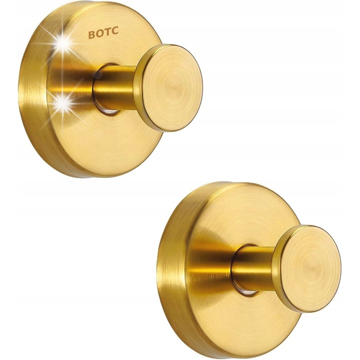 BOTC 2 tapadókorongos tartó, ellenálló, rozsdamentes acélból, fürdőszobákba, 15x15cm