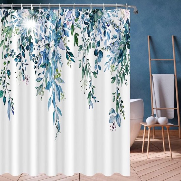 Zaslona de dus BOTC, 180x180cm, impermeabila, anti-mucegai