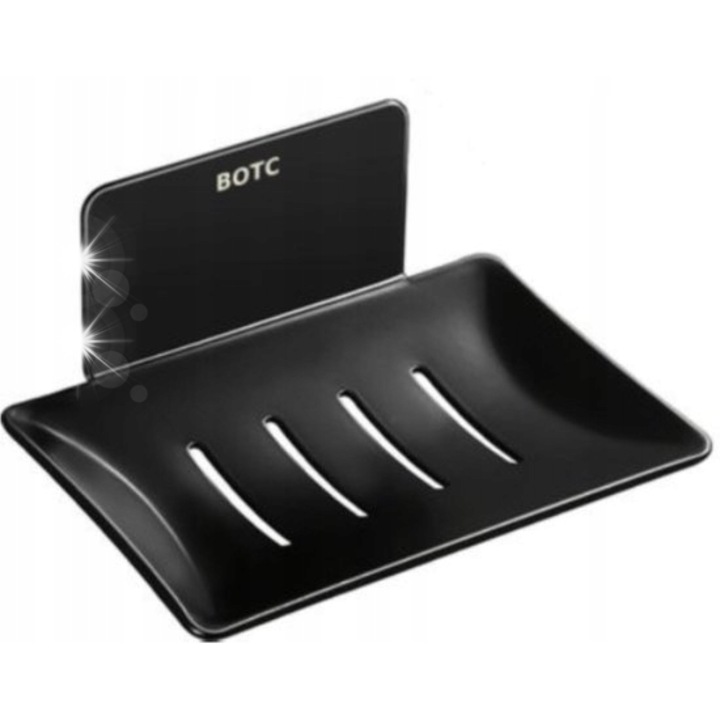 BOTC szappantartó, öntapadós, fekete, 1 darab