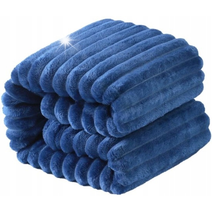 Fleece takaró, 150x200 cm, sötétkék