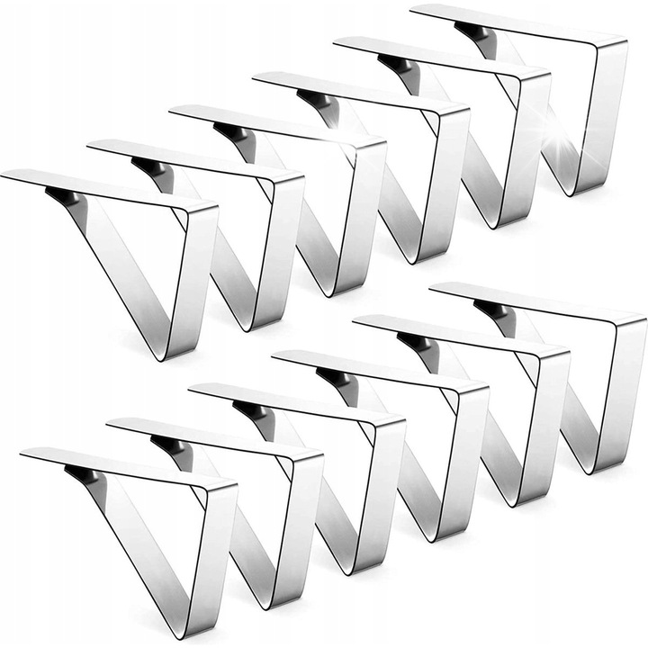 12 db rozsdamentes acél asztali csipesz készlet, BOTC, rozsdaálló, méretek: 2,95x1,77x0,47 hüvelyk