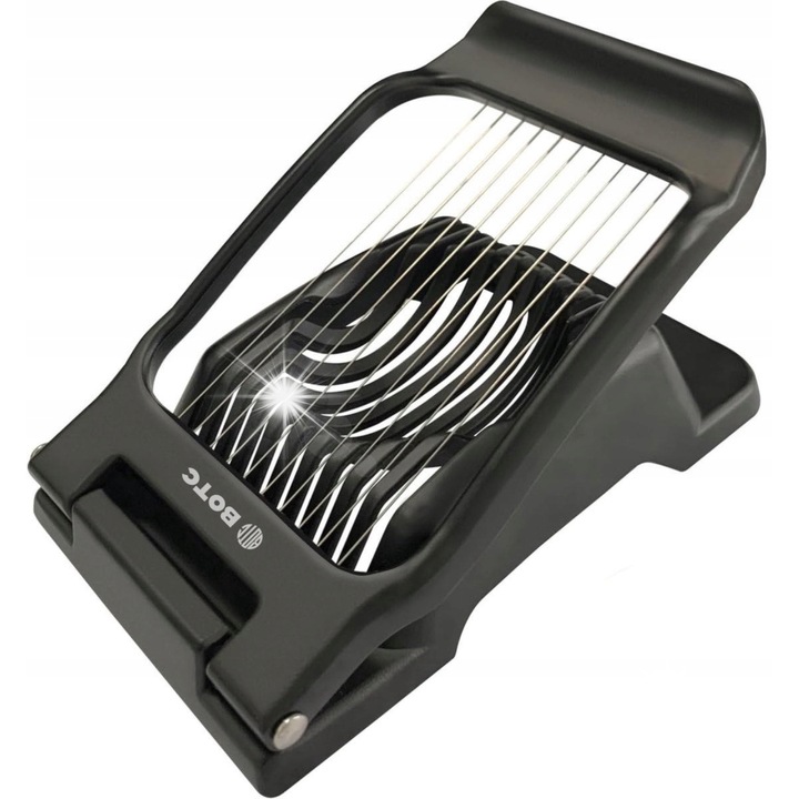 BOTC kézi szeletelő, rozsdamentes acél és alumínium, főtt tojáshoz, könnyen tisztítható, ergonomikus