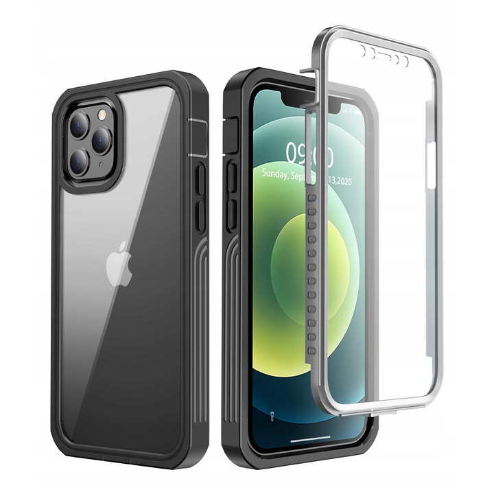 Husa telefon Exoguard pentru iPhone 12 Pro, 360, rezistenta
