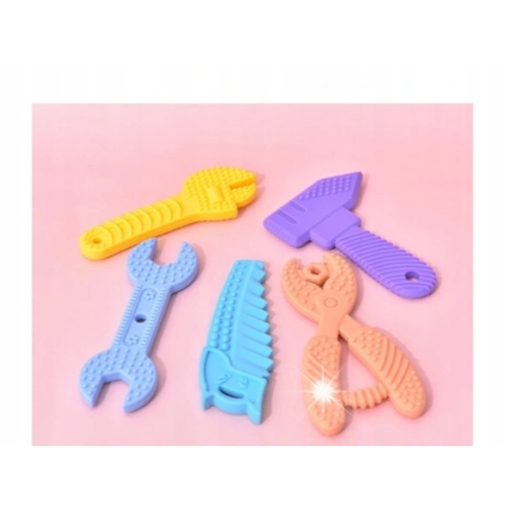 Играчка за зъби, Uxxu, силикон, сензорна, 5 броя