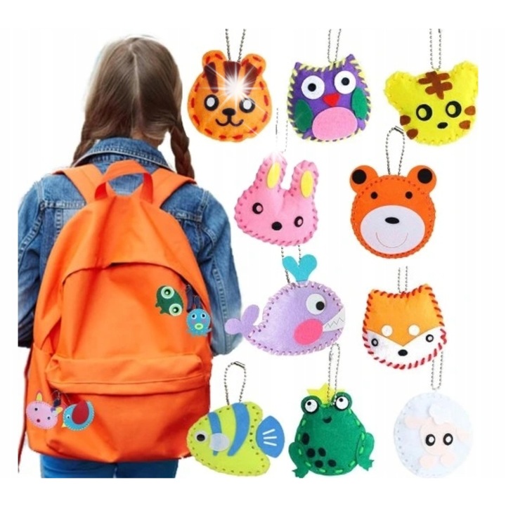 Név: 10 darabos színes foltgyűjtemény gyerekeknek, Uxxu, különféle minták, filc anyag