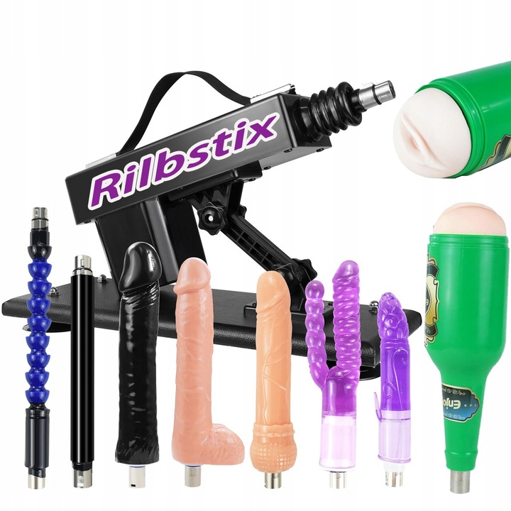 Rilbstix Szexgép, 6 dildóval, 420 mozdulat percenként, kompakt, 37x15,5x16cm