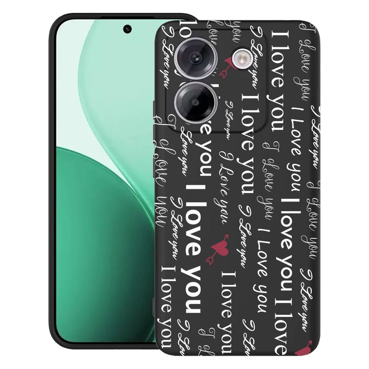 BestCase® Husa TPU Ultra Slim Compatibil cu Poco M7 Pro 5G, cu Design I Love You, 2100003 B 40