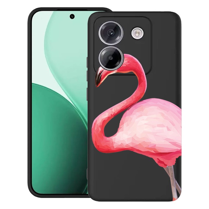 BestCase® Husa TPU Ultra Slim Compatibil cu Poco M7 Pro 5G, cu Design Pink Flamingo, 2100003 B 55
