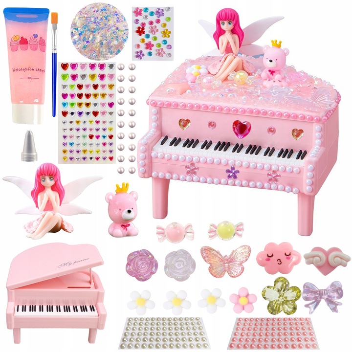 Set de artizanat pentru copii, PLNADOAB, 44 elemente, 16x15x9,5cm, multicolor