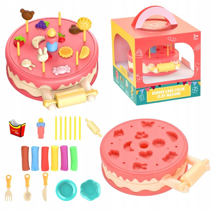Set creativ pentru copii, PLNADOAB, plastilina magica, 21 de elemente, 15x15x17cm