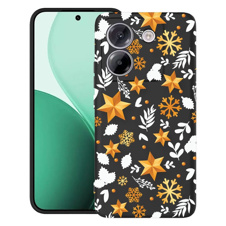 BestCase® Husa TPU Ultra Slim Compatibil cu Poco M7 Pro 5G, cu Design Golden Stars, 2100003 B 167