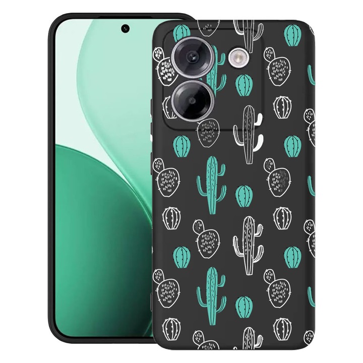 BestCase® Husa TPU Ultra Slim Compatibil cu Poco M7 Pro 5G, cu Design Cactus, 2100003 B 84