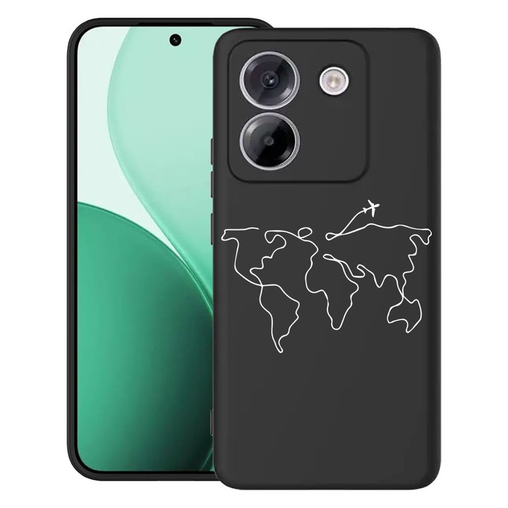 BestCase® Husa TPU Ultra Slim Compatibil cu Poco M7 Pro 5G, cu Design Travel, 2100003 B 733