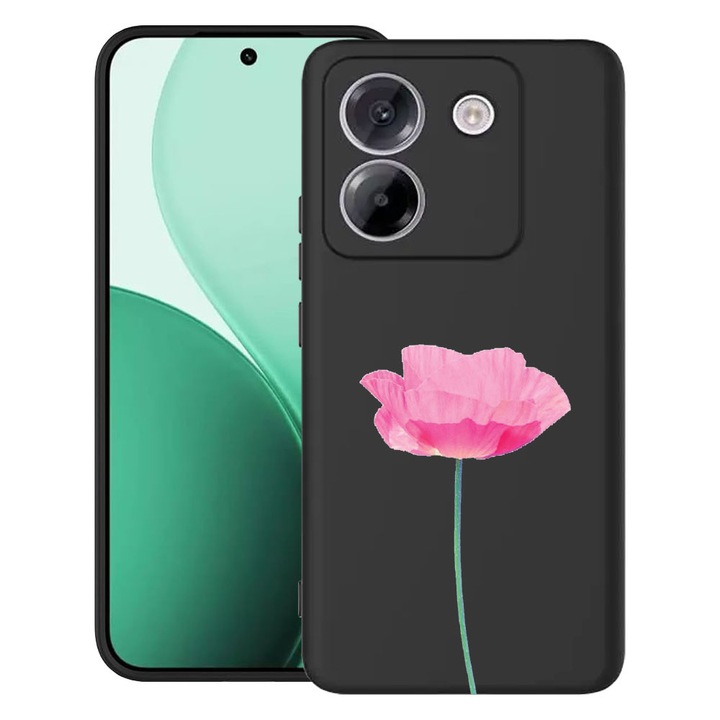 BestCase® Husa TPU Ultra Slim Compatibil cu Poco M7 Pro 5G, cu Design Rose - Pastel Pink, 2100003 B 693