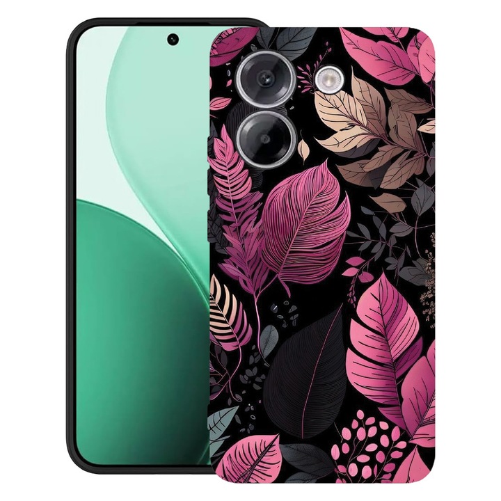 BestCase® Husa TPU Ultra Slim Compatibil cu Poco M7 Pro 5G, cu Design Rose Feathers, 2100003 B 1163