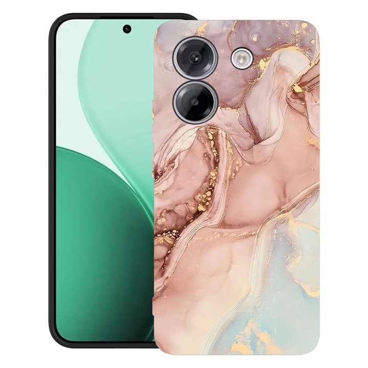 BestCase® Husa TPU Ultra Slim Compatibil cu Poco M7 Pro 5G, cu Design Rose Marble, 2100003 B 1253