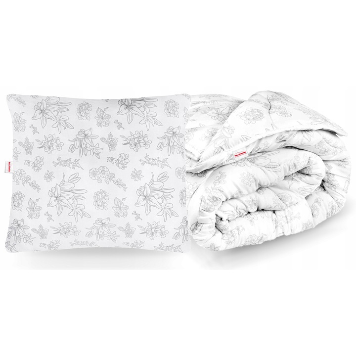 Párna szett 2x70x80 és paplan 140x200, antiallergén, többszínű, 100% mikroszálas