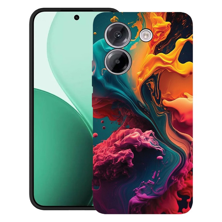 BestCase® Husa TPU Ultra Slim Compatibil cu Poco M7 Pro 5G, cu Design Liquid Colors, 2100003 B 1234