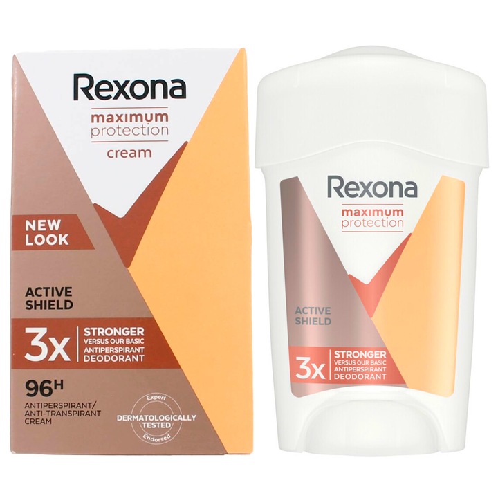 Antiperspirant femei Rexona Maximum Protection Cream 45 ml, protectie eficienta, formula crema