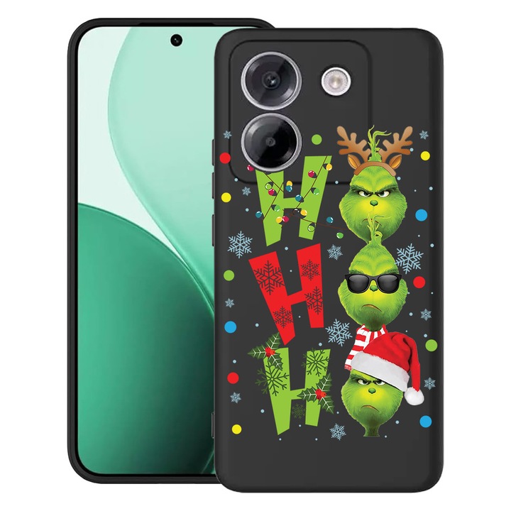 BestCase® Husa TPU Ultra Slim Compatibil cu Poco M7 Pro 5G, cu Design Grinches - Ho Ho Ho, 2100003 B 1602