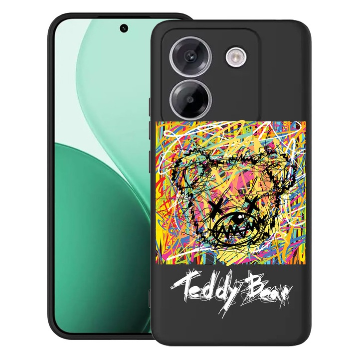 BestCase® Husa TPU Ultra Slim Compatibil cu Poco M7 Pro 5G, cu Design Teddy Bear Abstract, 2100003 B 1564