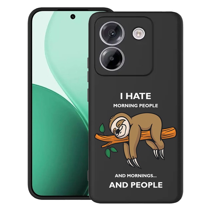 BestCase® Husa TPU Ultra Slim Compatibil cu Poco M7 Pro 5G, cu Design I Hate Morning, 2100003 B 1613