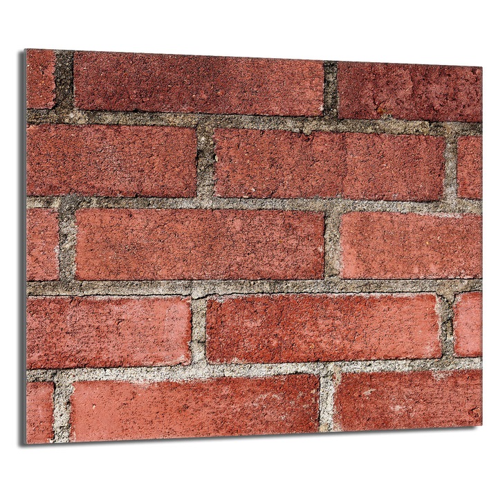 Placa de protectie din sticla pentru aragaz 60x52 TMK ArtDeko, design caramida, rezistenta la temperaturi ridicate