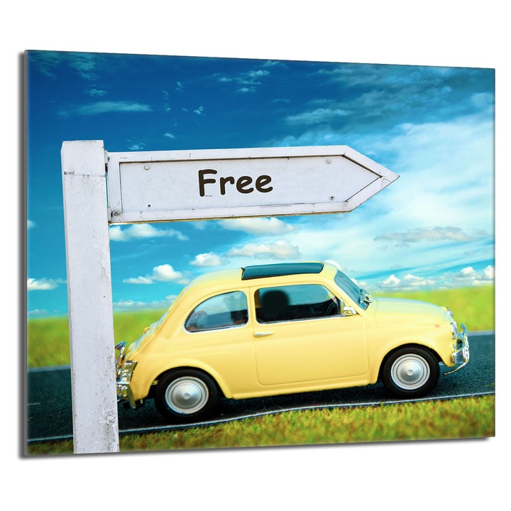 Placa de protectie din sticla pentru aragaz 60x52 TMK ArtDeko, rezistenta la temperaturi, usor de curatat, multicolor