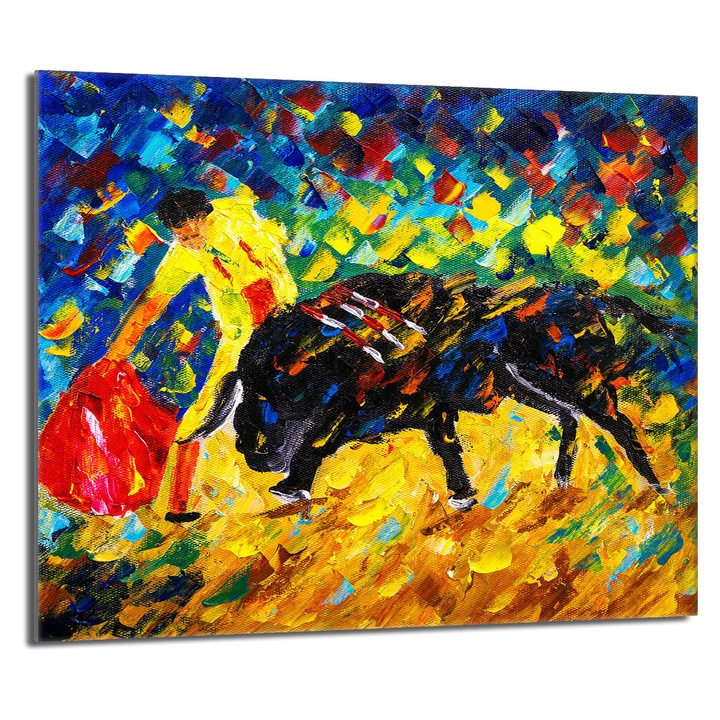 Placa de protectie din sticla pentru aragaz 60x52 TMK ArtDeko, rezistenta la temperaturi, usor de curatat, multicolor